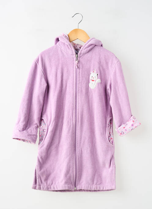 Peignoir violet CARRE BLANC fille