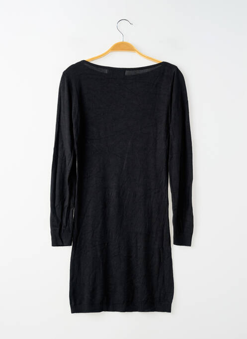 Robe pull stretch manches longues noir PAPILLONNE femme
