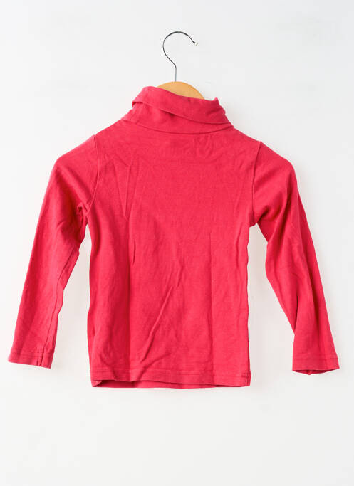 T-shirt coupe cintrée manches longues rouge VYNIL FRAISE fille