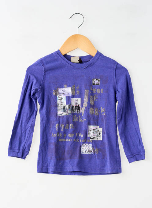 T-shirt coupe cintrée manches longues violet IKKS fille