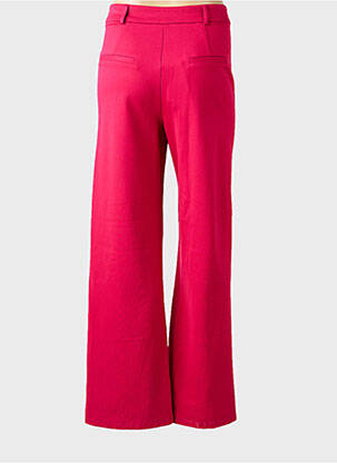 Pantalon large fermeture zippée sous rabat avec crochet taille normale rose GARCIA femme