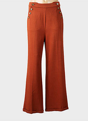 Pantalon large coupe large marron KING LOUIE femme