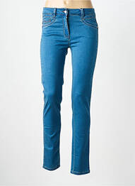 Jeans coupe slim stretch taille normale bleu C'EST BEAU LA VIE femme