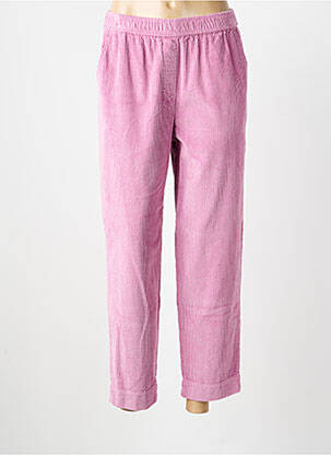 Pantalon droit taille élastique taille normale rose B.YOUNG femme
