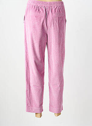 Pantalon droit taille élastique taille normale rose B.YOUNG femme