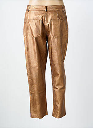 Pantalon droit fermeture zippée sous rabat boutonné taille normale orange PAKO LITTO femme