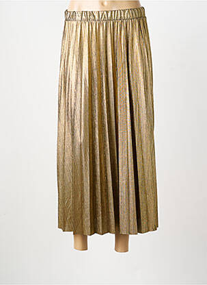 Jupe longue coupe droite or ONLY femme