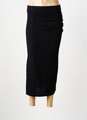 Jupe longue taille normale noir ANGE femme