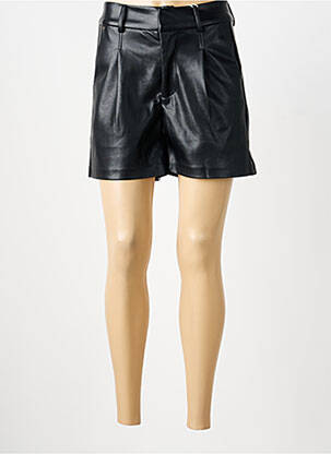 Short tissage simili-cuir taille normale noir GARCIA femme