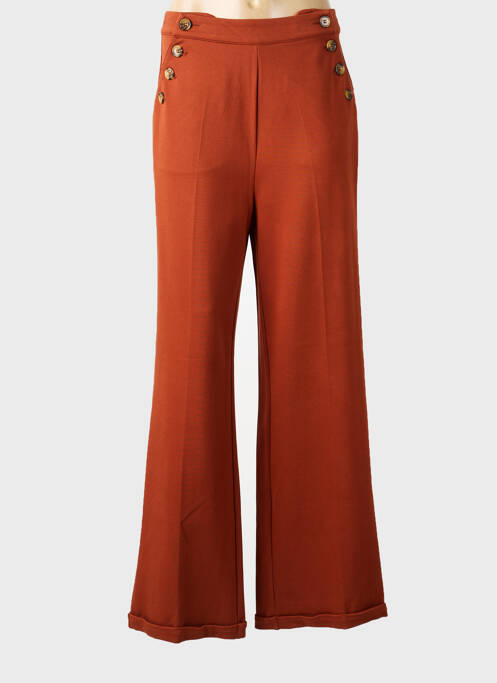 Pantalon large coupe large marron KING LOUIE femme