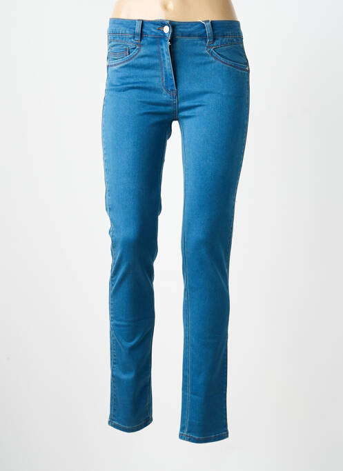 Jeans coupe slim stretch taille normale bleu C'EST BEAU LA VIE femme