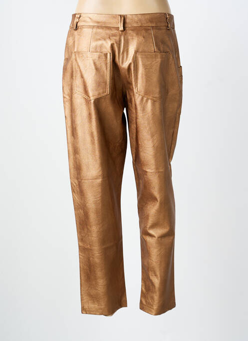 Pantalon droit fermeture zippée sous rabat boutonné taille normale orange PAKO LITTO femme