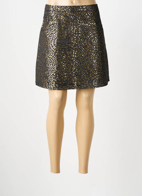 Jupe courte coupe droite marron MOLLY BRACKEN femme