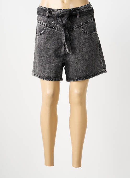 Short fermeture zippée sous rabat boutonné taille normale gris LA PETITE ETOILE femme