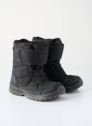 Bottes fermeture scratch talon bas noir QUECHUA garçon