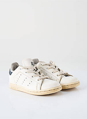 Baskets matière lisse plateforme blanc ADIDAS enfant