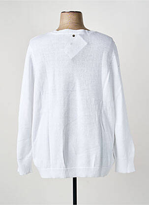 Pull resserrée sur le bas manches longues blanc SHEEGO femme