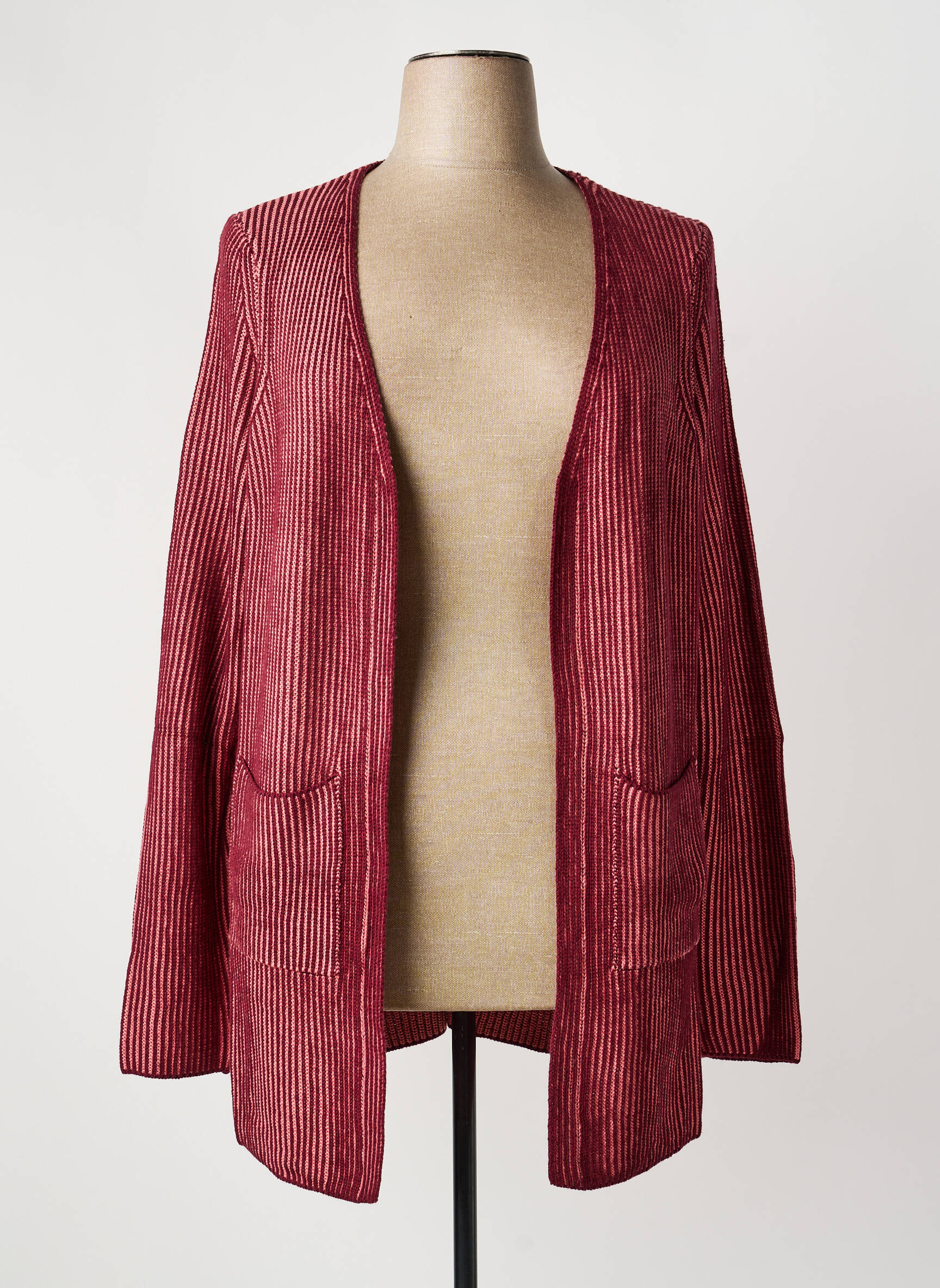 Gilet manches longues stretch rose SHEEGO femme