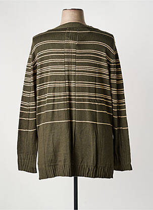 Gilet manches longues fermeture boutonnée sur le devant vert SHEEGO femme