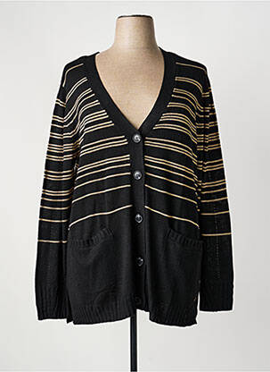Gilet manches longues fermeture boutonnée sur le devant noir SHEEGO femme