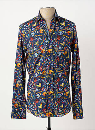 Chemise manches longues imprimé fantaisie bleu A FISH NAMED FRED homme