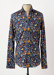Chemise manches longues imprimé fantaisie bleu A FISH NAMED FRED homme