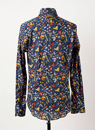 Chemise manches longues imprimé fantaisie bleu A FISH NAMED FRED homme