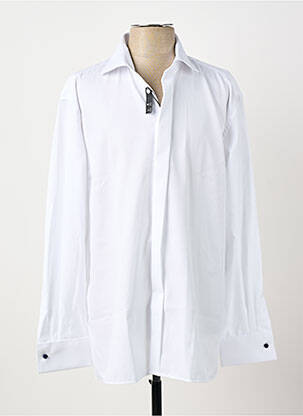 Chemise manches longues coupe droite blanc ETERNA homme