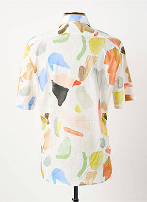 Chemise manches courtes imprimé fantaisie blanc BOB homme