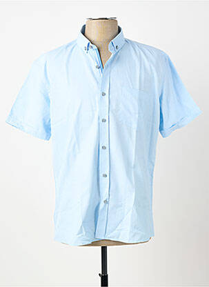 Chemise manches courtes coupe droite bleu CAPTEN homme