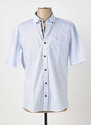 Chemise manches courtes imprimé fantaisie bleu CAPTEN homme