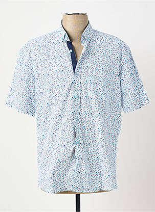 Chemise manches courtes coupe droite bleu CAPTEN homme