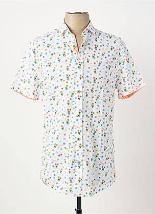 Chemise manches courtes imprimé fantaisie blanc A FISH NAMED FRED homme