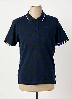 Polo stretch manches courtes bleu CONTE OF FLORENCE homme