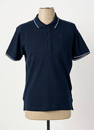 Polo stretch manches courtes bleu CONTE OF FLORENCE homme