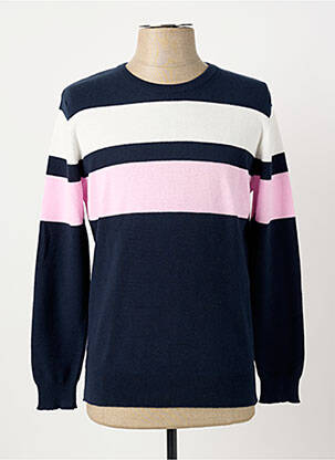 Pull col rond manches longues bleu BEST GUEST homme