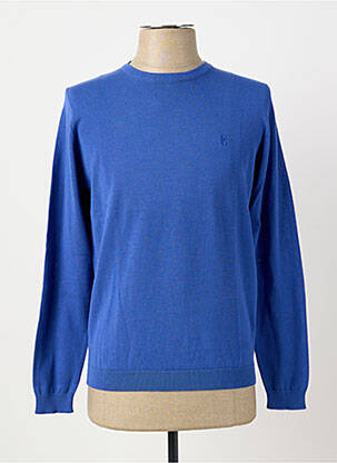 Pull col rond manches longues bleu CONTE OF FLORENCE homme