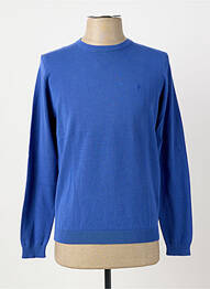 Pull col rond manches longues bleu CONTE OF FLORENCE homme