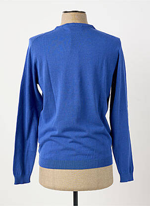 Pull col rond manches longues bleu CONTE OF FLORENCE homme