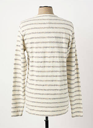 Pull col rond manches longues beige DSTREZZED homme