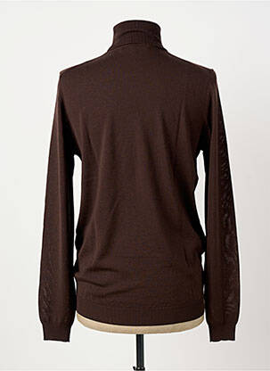 Pull col roulé coupe cintrée manches longues marron ROY ROBSON homme