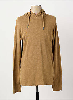 Sweat-shirt à capuche manches longues manches longues marron DSTREZZED homme