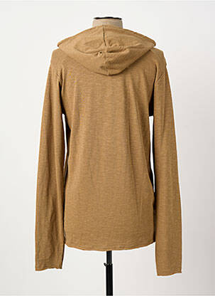 Sweat-shirt à capuche manches longues manches longues marron DSTREZZED homme