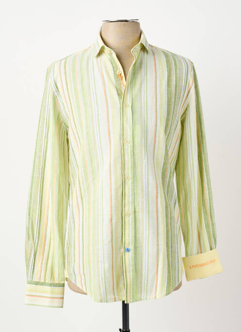 Chemise manches longues imprimé rayures vert A FISH NAMED FRED homme