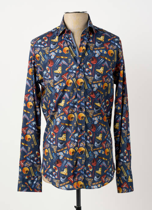 Chemise manches longues imprimé fantaisie bleu A FISH NAMED FRED homme