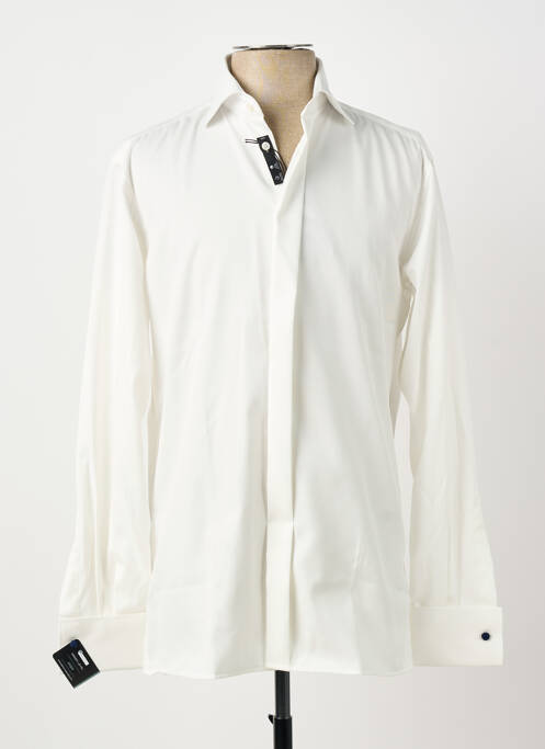 Chemise manches longues coupe droite blanc ETERNA homme