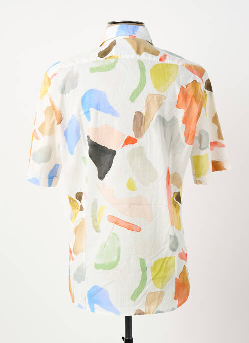 Chemise manches courtes imprimé fantaisie blanc BOB homme