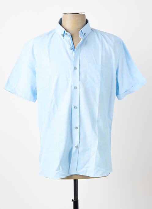Chemise manches courtes coupe droite bleu CAPTEN homme