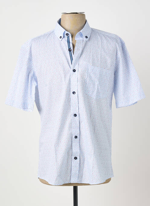 Chemise manches courtes imprimé fantaisie bleu CAPTEN homme