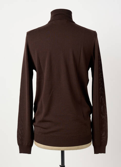 Pull col roulé coupe cintrée manches longues marron ROY ROBSON homme
